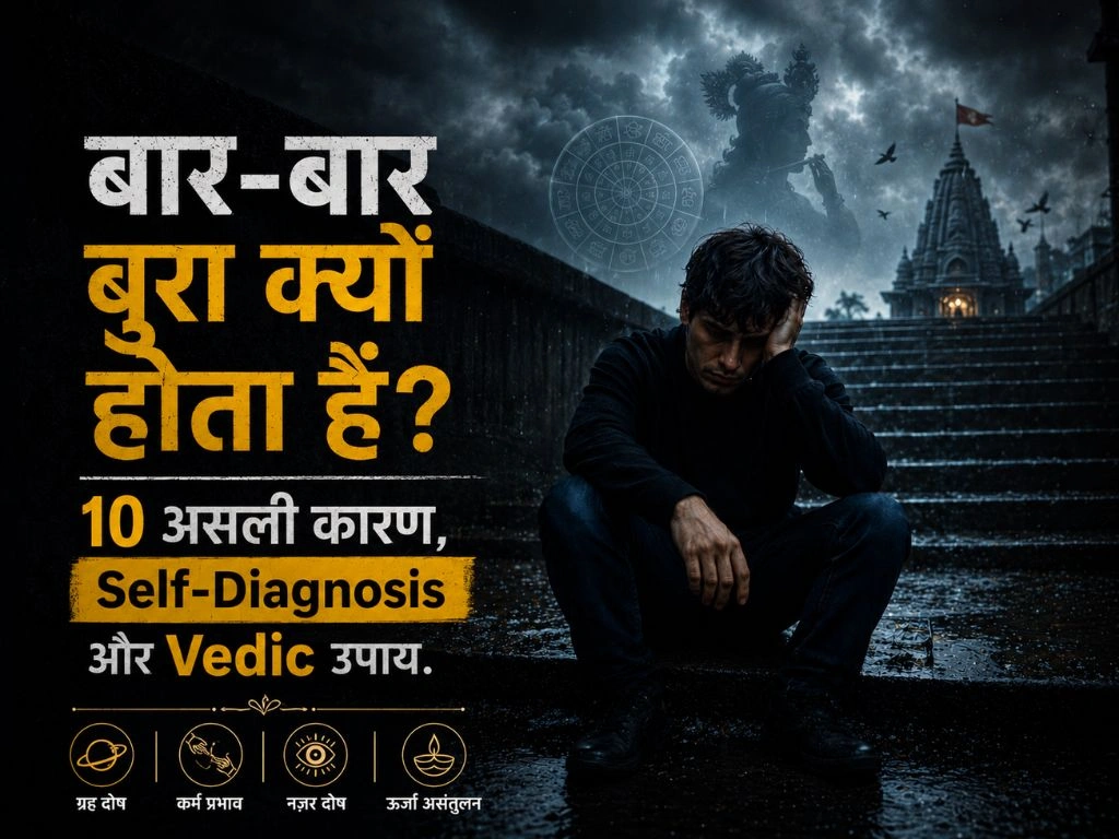 बार-बार बुरा क्यों होता है? 10 असली कारण, Self-Diagnosis और Vedic उपाय