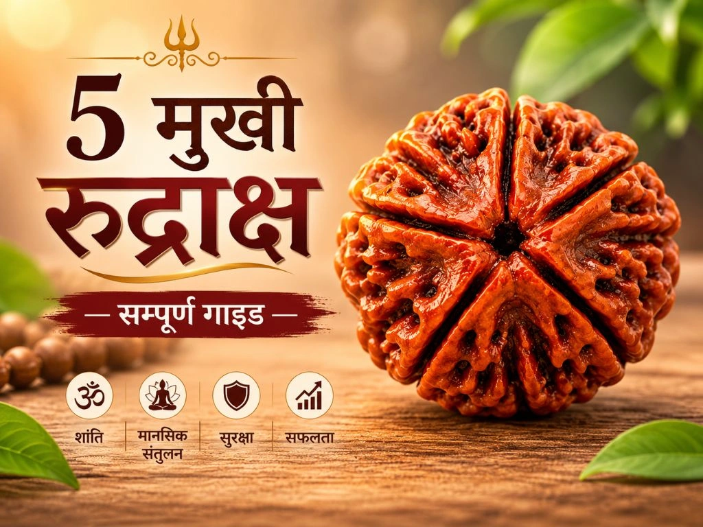 5 मुखी रुद्राक्ष सम्पूर्ण गाइड — शांति मानसिक संतुलन सुरक्षा सफलता | Suyagya