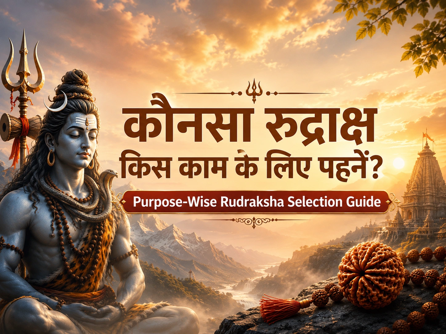 कौनसा रुद्राक्ष किस काम के लिए पहनें? Purpose-Wise Rudraksha Selection Guide
