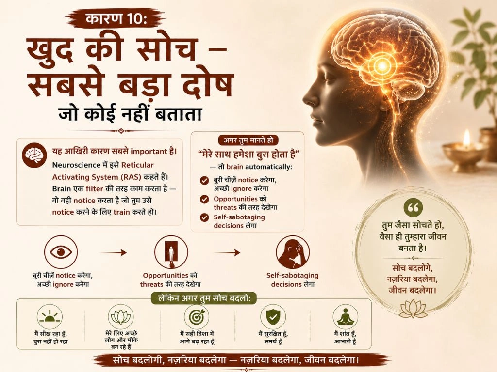 khud ki soch sabse bada dosh reticular activating system RAS vedic mindset — Suyagya