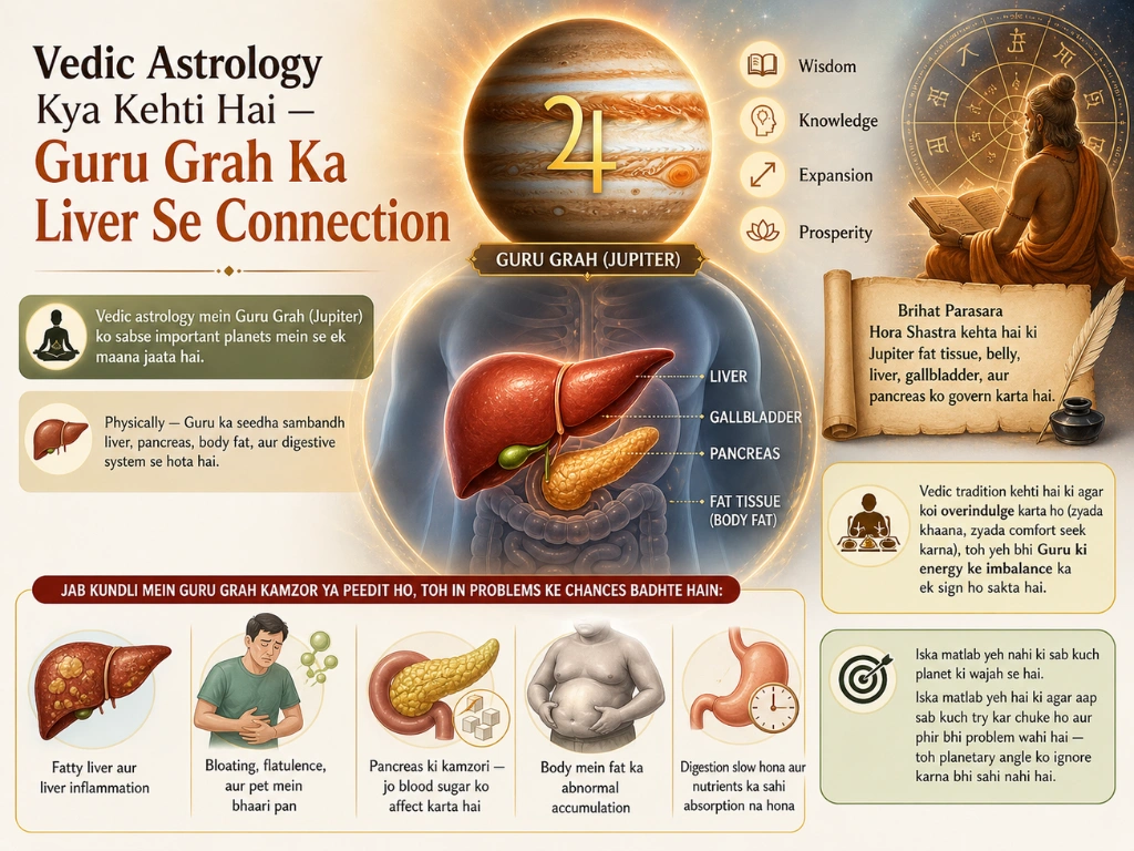 guru grah ka liver se connection
