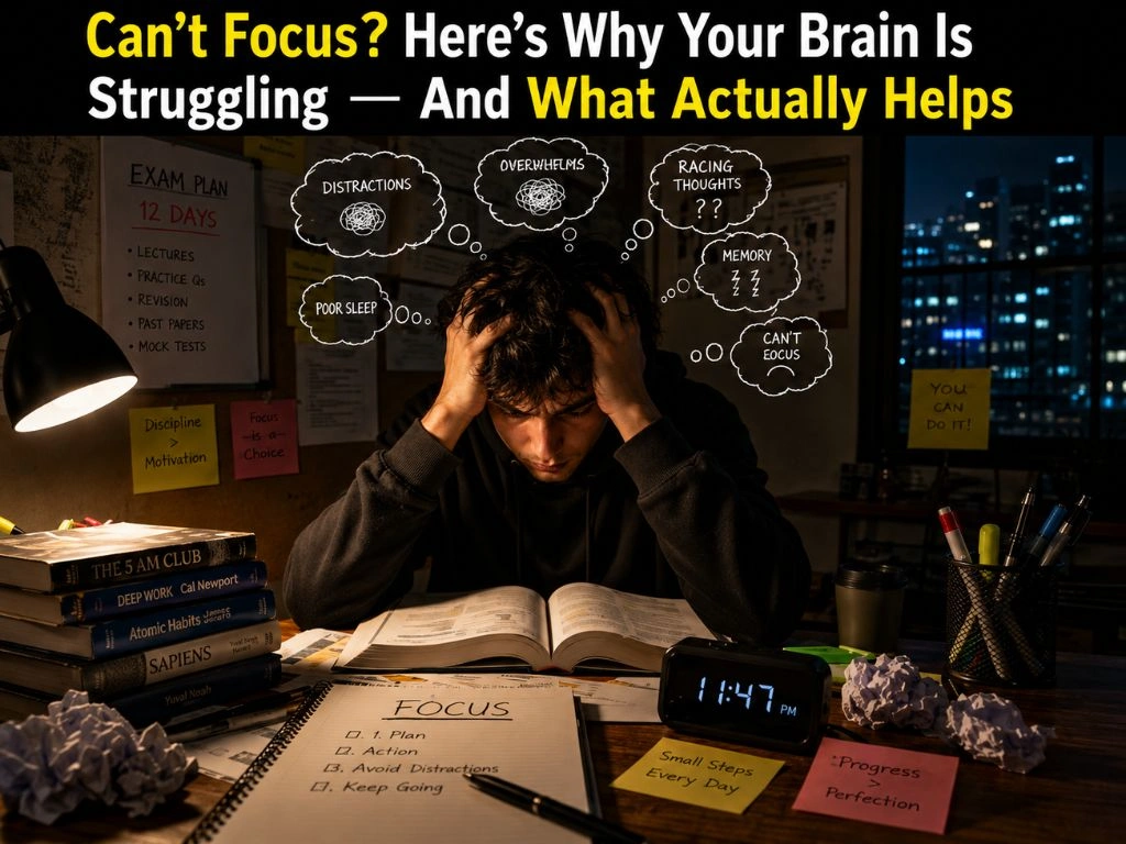 Can't Focus? Here's Why Your Brain Is Struggling — And What Actually Helps