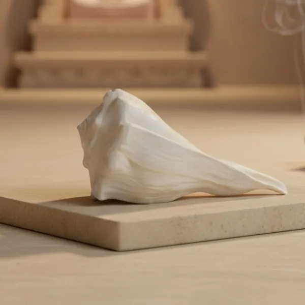 SUYAGYA Dakshinavarti Shankh Original Lakshmi Shankh Right Turning Conch Shell for Wealth Prosperity and Lakshmi Blessings