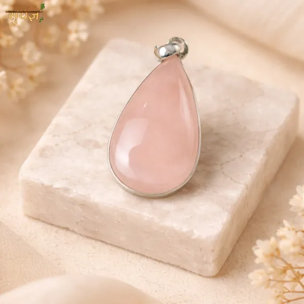 Rose Quartz Drop Shape Locket