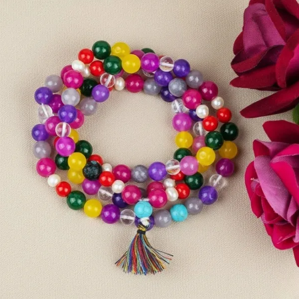 SUYAGYA Navrattan Mala Premium Original 9 Gemstone Navratna Mala for All Nine Planets Navgraha Balance