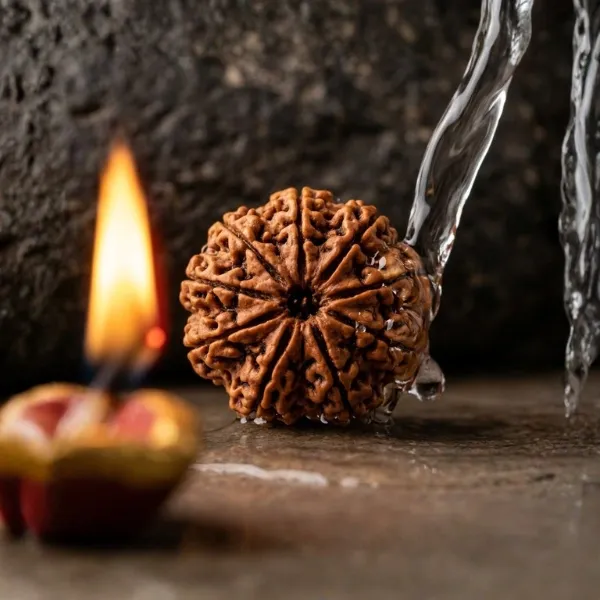 9 Mukhi Rudraksha Premium — Maa Durga's Strongest Protection in a Large Nepal Bead