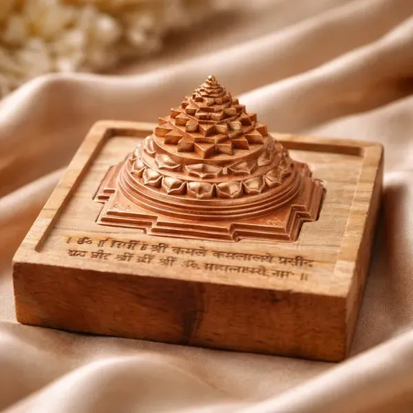 Shri Yantra Pyramid — Copper Meru Yantra for Prosperity, Harmony and Mahalakshmi Blessings