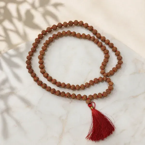 9 Mukhi Rudraksha Jaap Mala – Super Quality (108+1 Beads)