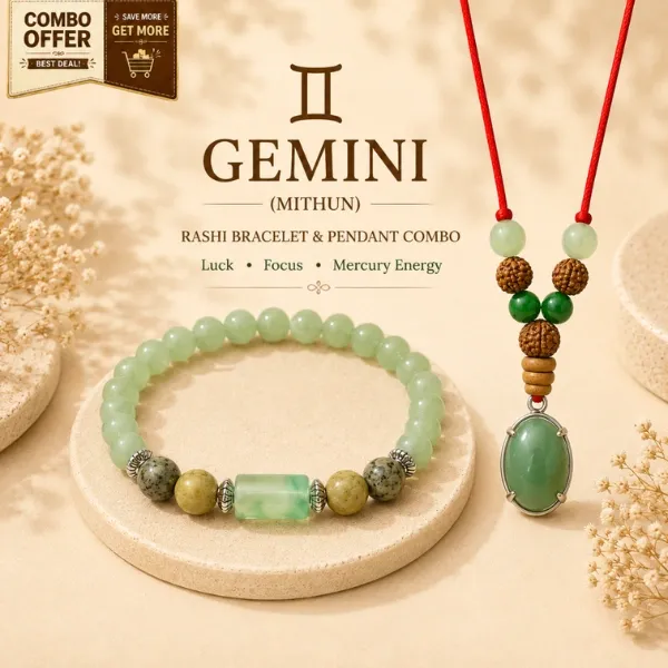 Gemini Mithun Rashi Bracelet and Pendant Combo – Suyagya