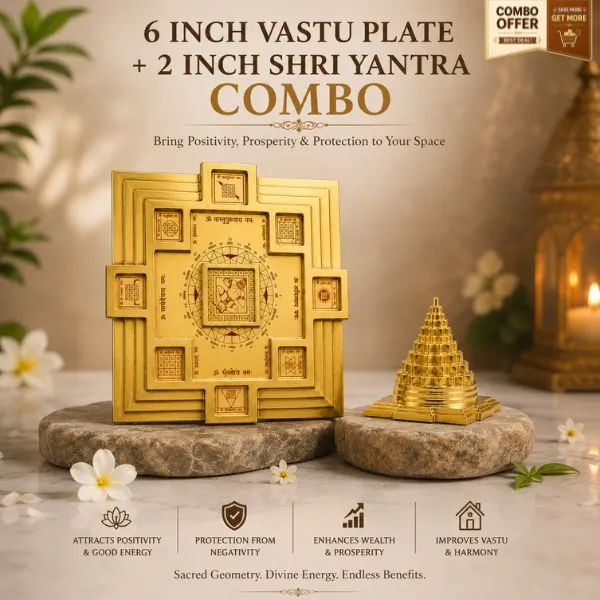 6 Inch Vastu Plate and 2 Inch Shri Yantra Combo – Suyagya