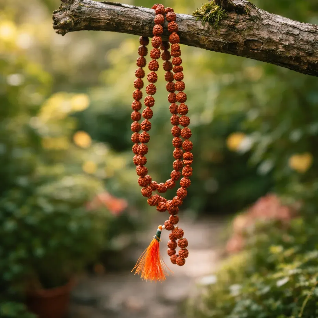 5 Mukhi Rudraksha Jaap Mala Nepal Beads, Kaamy Lab Certified, Daily Jap & Shiva's Blessing