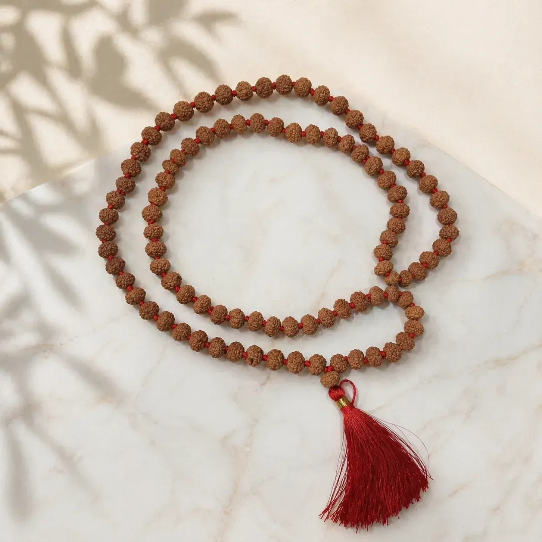 9 Mukhi Rudraksha Jaap Mala – Super Quality (108+1 Beads)